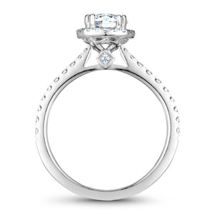 Noam Carver White Gold Diamond Engagement Ring with Halo (0.38 CTW)
