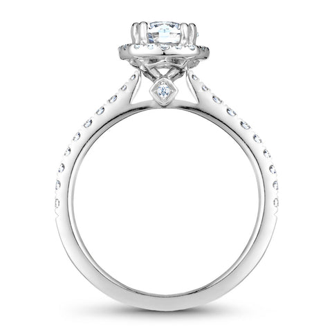 Noam Carver White Gold Diamond Engagement Ring with Halo (0.38 CTW)