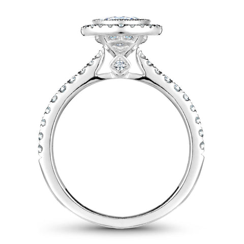 Noam Carver White Gold Diamond Engagement Ring Setting with Halo (0.41 CTW)