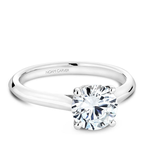 Noam Carver White Gold Solitaire Engagement Ring (0.02 CTW)