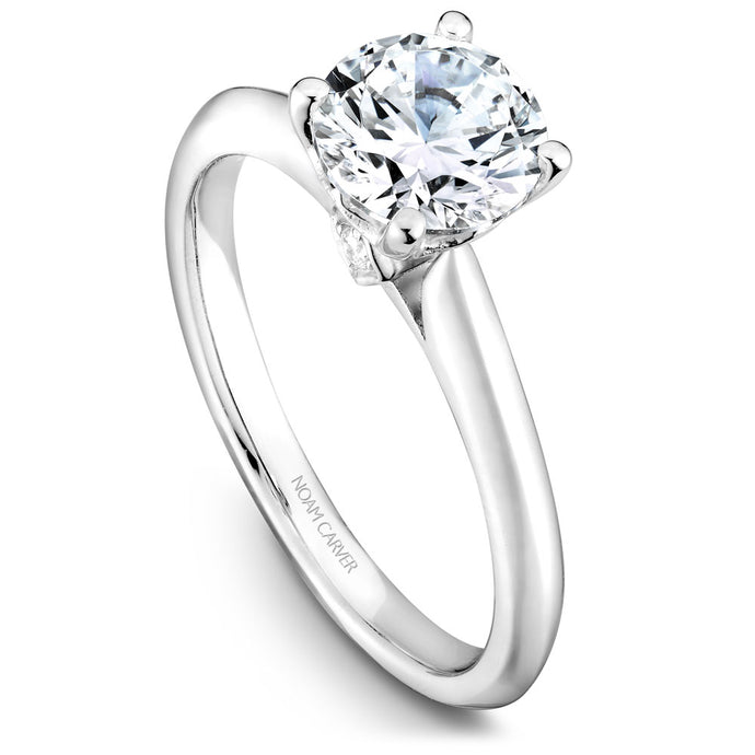 Noam Carver White Gold Solitaire Engagement Ring (0.02 CTW)