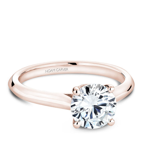 Noam Carver Rose Gold Solitaire Engagement Ring (0.02 CTW)