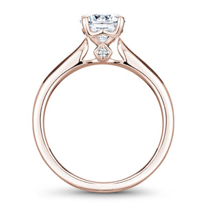 Noam Carver Rose Gold Solitaire Engagement Ring Setting (0.02 CTW)