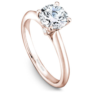 Noam Carver Rose Gold Solitaire Engagement Ring Setting (0.02 CTW)