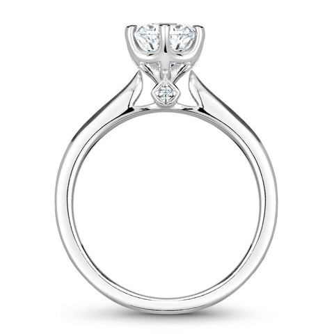Noam Carver White Gold 6-Prong Diamond Engagement Ring (0.02 CTW)