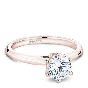Noam Carver Rose Gold 6-Prong Diamond Engagement Ring (0.02 CTW)