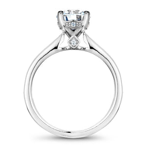 Noam Carver White Gold Channel Set Diamond Engagement Ring Setting (0.27 CTW)