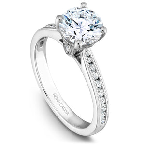 Noam Carver White Gold Channel Set Diamond Engagement Ring Setting (0.27 CTW)