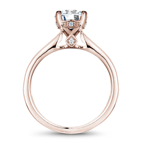 Noam Carver Rose Gold Channel Set Diamond Engagement Ring (0.27 CTW)