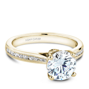 Noam Carver Yellow Gold Channel Set Diamond Engagement Ring (0.27 CTW)