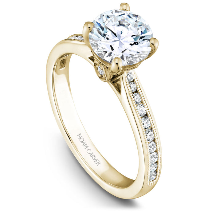 Noam Carver Yellow Gold Channel Set Diamond Engagement Ring (0.27 CTW)