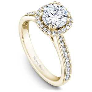 Noam Carver Yellow Gold Diamond Engagement Ring with Halo (0.36 CTW)