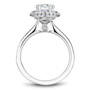 Noam Carver White Gold Diamond Engagement Ring with Double Halo (0.56 CTW)