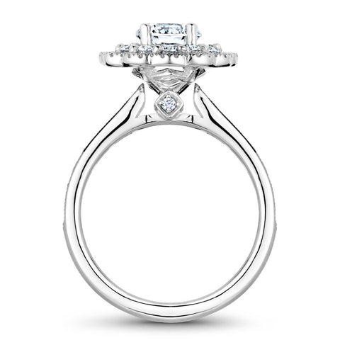 Noam Carver White Gold Floral Double Halo Engagement Ring Setting (0.81 CTW)