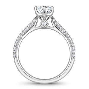 Noam Carver White Gold 6 Prong Pave Diamond Engagement Ring Setting (0.44 CTW)