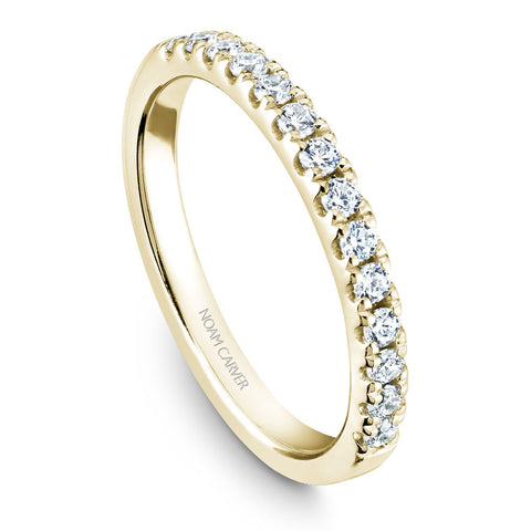 Noam Carver Yellow Gold Floral Halo Engagement Ring Setting  (0.59 CTW)