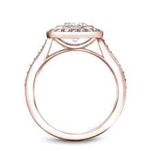 Load image into Gallery viewer, Noam Carver Rose Gold Bezel Diamond Halo Engagement Ring (0.44 CTW)