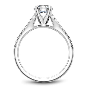 Noam Carver White Gold and Diamond Split Shank Engagement Ring (0.16 CTW)