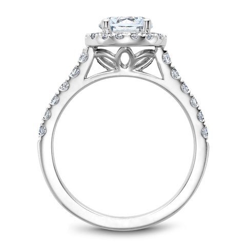 Noam Carver White Gold Diamond Engagement Ring Setting with Halo (0.52 CTW)