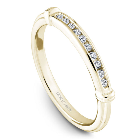 Noam Carver Yellow Gold Bezel Set Floral Halo Engagement Ring Setting with Accents (0.15 CTW)