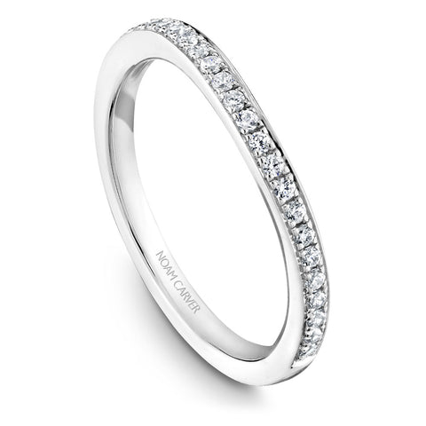 Noam Carver White Gold 3-Sided Channel Set Diamond Engagement Ring Setting with Halo