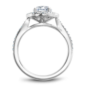 Noam Carver White Gold Square Halo Diamond Engagement Ring Setting  (0.26 CTW)