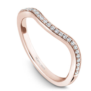 Noam Carver Rose Gold Square Halo Diamond Engagement Ring Setting (0.26 CTW)