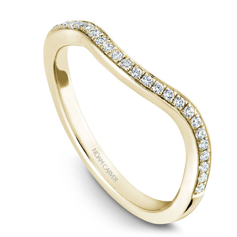 Noam Carver Yellow Gold Square Halo Diamond Engagement Ring Setting (0.26 CTW)