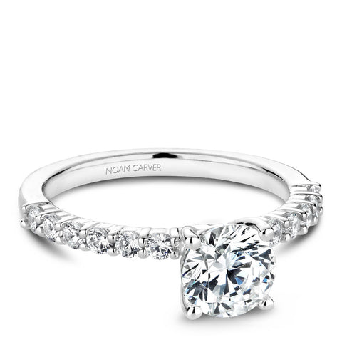 Noam Carver White Gold Diamond Engagement Ring (0.37 CTW)