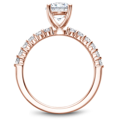 Noam Carver Rose Gold Diamond Engagement Ring Setting (0.37 CTW)