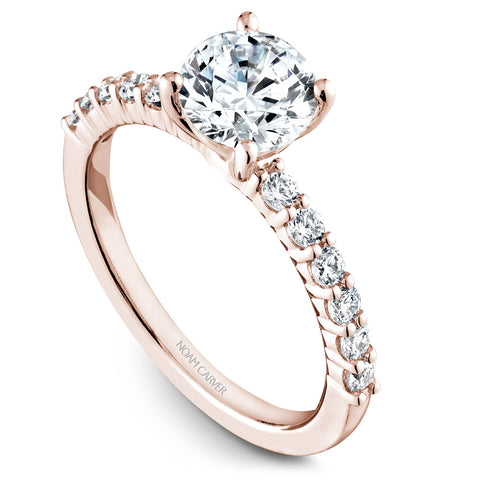 Noam Carver Rose Gold Diamond Engagement Ring (0.37 CTW)