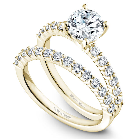 Noam Carver Yellow Gold Diamond Engagement Ring Setting (0.37 CTW)