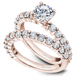 Noam Carver Rose Gold Shared Prong Diamond Engagement Ring (0.72 CTW)