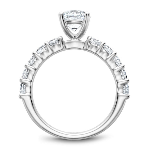 Noam Carver White Gold Shared Prong Diamond Engagement Ring Setting (0.91 CTW)