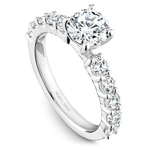 Noam Carver White Gold Shared Prong Diamond Engagement Ring (0.91 CTW)