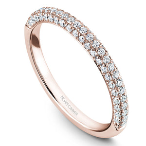 Noam Carver Rose Gold 3-Stone Diamond Engagement Ring (0.99 CTW)