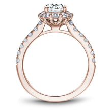 Load image into Gallery viewer, Noam Carver Rose Gold Oval Diamond Engagement Ring with Halo (0.72 CTW)