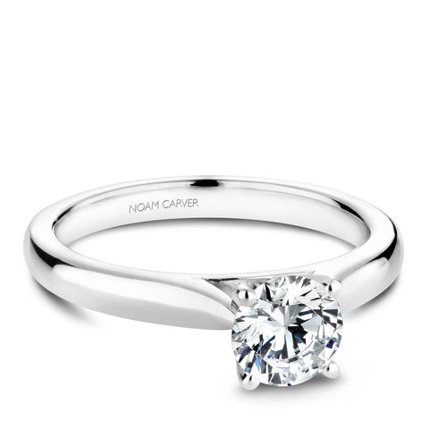 Noam Carver White Gold Solitaire Engagement Ring