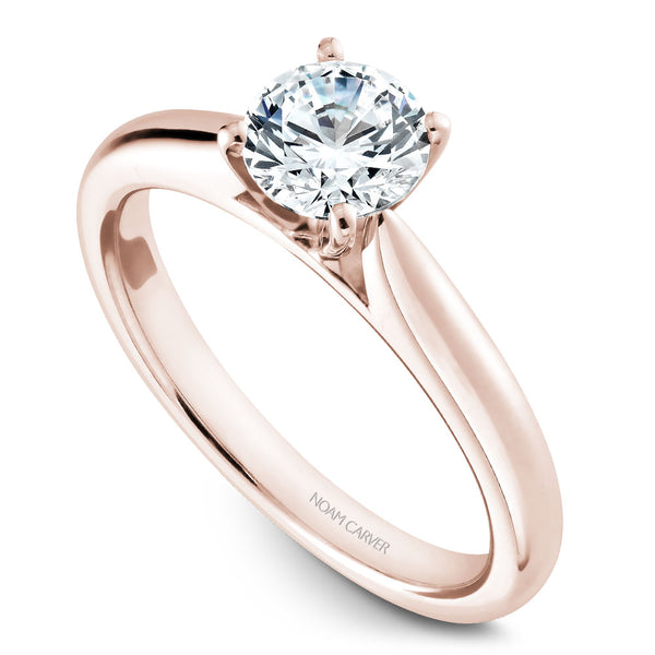 Noam Carver Rose Gold Solitaire Engagement Ring Setting