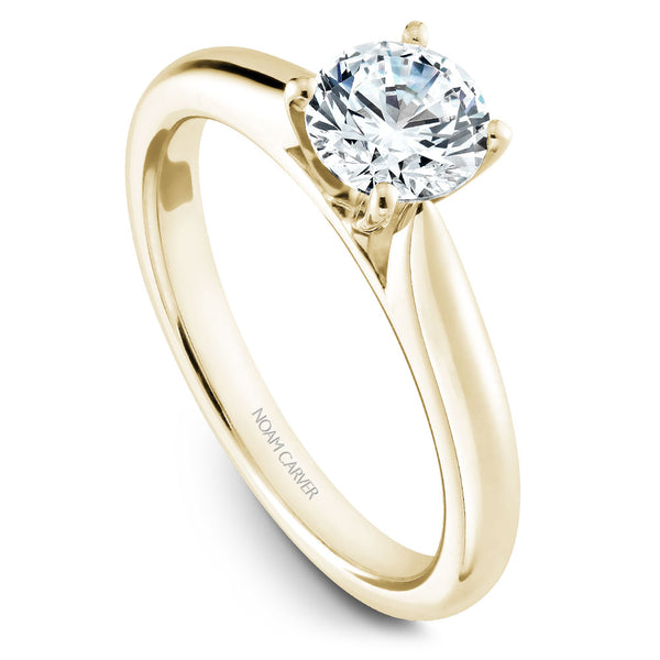Noam Carver Yellow Gold Solitaire Engagement Ring Setting