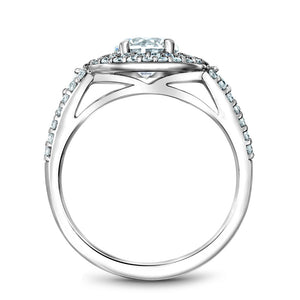 Noam Carver White Gold Split Shank Double Halo Engagement Ring (0.71 CTW)