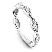 Load image into Gallery viewer, Noam Carver White Gold Pave Set Twist Shank Engagement Ring (0.26 CTW)