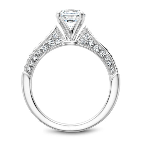 Noam Carver White Gold 3-sided Channel Set Diamond Engagement Ring Setting (0.55 CTW)