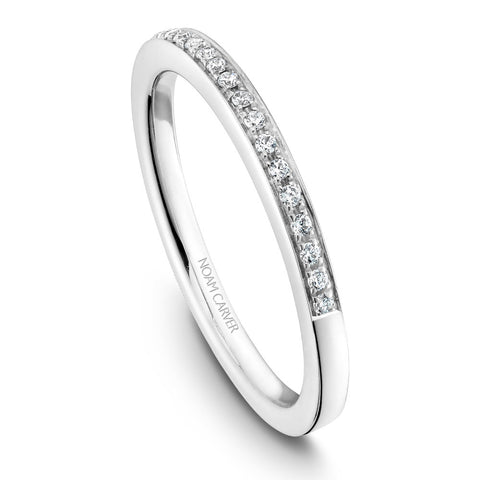 Noam Carver White Gold 3-sided Channel Set Diamond Engagement Ring Setting (0.55 CTW)