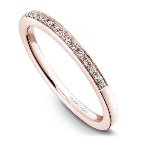 Noam Carver Rose Gold 3-sided Channel Set Diamond Engagement Ring (0.55 CTW)