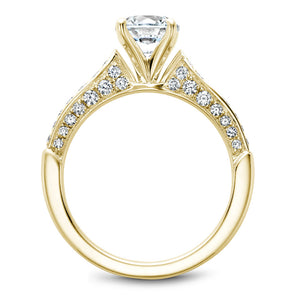 Noam Carver Yellow Gold 3-sided Channel Set Diamond Engagement Ring (0.55 CTW)