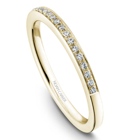 Noam Carver Yellow Gold 3-sided Channel Set Diamond Engagement Ring Setting (0.55 CTW)