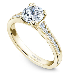 Noam Carver Yellow Gold Channel Set Diamond Engagement Ring Setting (0.24 CTW)