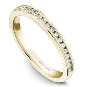 Noam Carver Yellow Gold Channel Set Diamond Engagement Ring Setting (0.24 CTW)