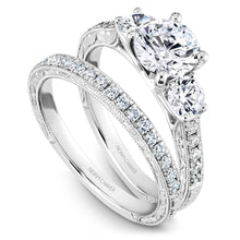 Load image into Gallery viewer, Noam Carver White Gold 3-Stone Diamond Engagement Ring (0.66 CTW)